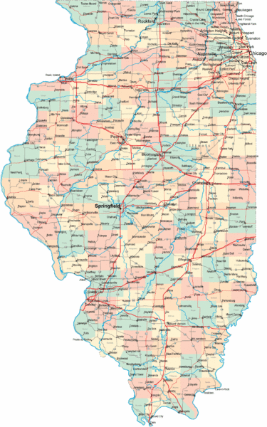 Illinois Road Map