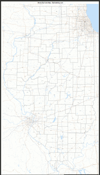 Illinois Zip Code Map