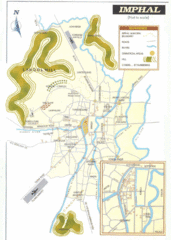 Imphal India Tourist Map