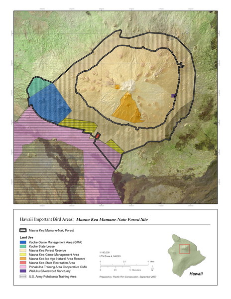 Important Bird Areas of Hawaii Map