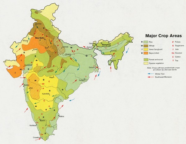 India Crop 1973 Map