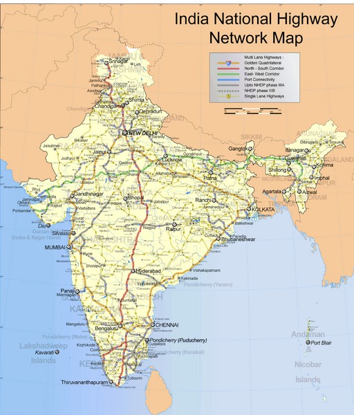 India Roadway Map
