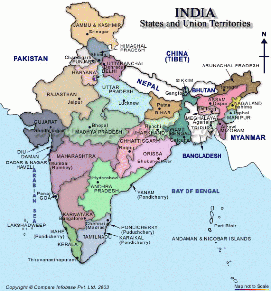 18th Century India Map India States And Union Territories Map - India • Mappery
