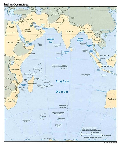 Indian Ocean Area Map