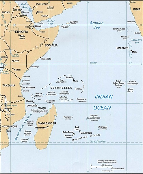 Indian Ocean Islands Map