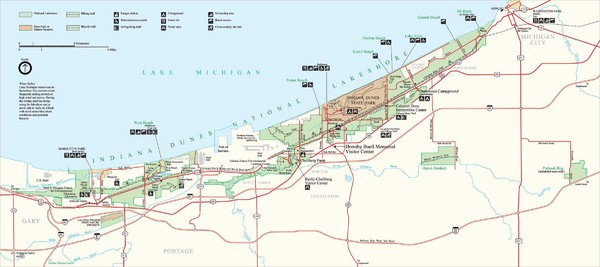 Indiana Dunes National Park Map