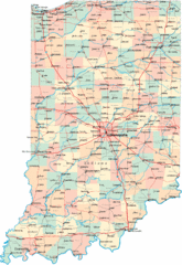 Indiana Road Map