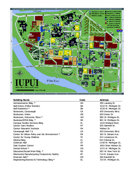 Indiana University Purdue University Indianapolis Map
