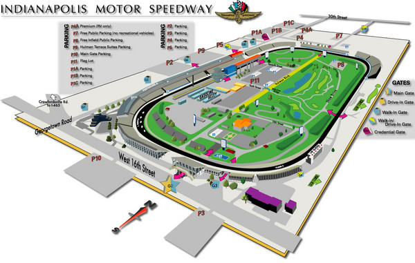 Indianapolis Motor Speedway Map