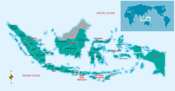 Indonesia Overview map - Indonesia • mappery