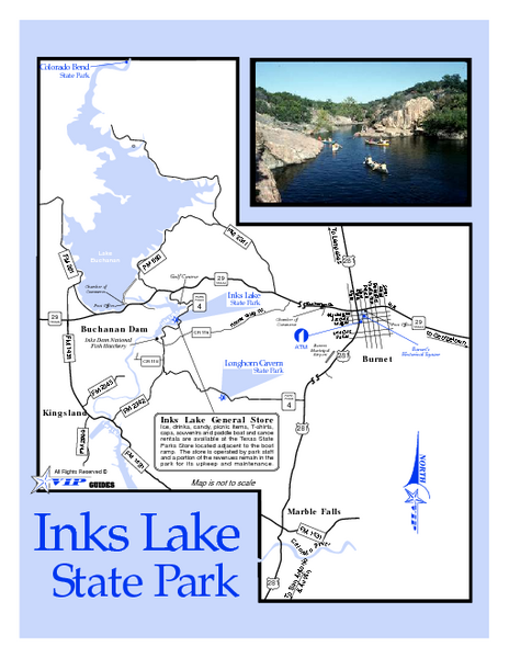 Inks Lake, Texas State Park Location Map