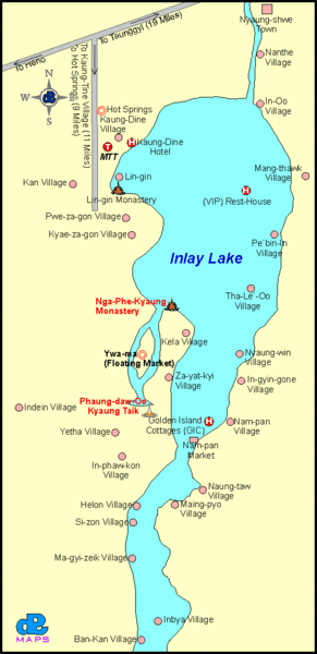 Inlay Lake Map
