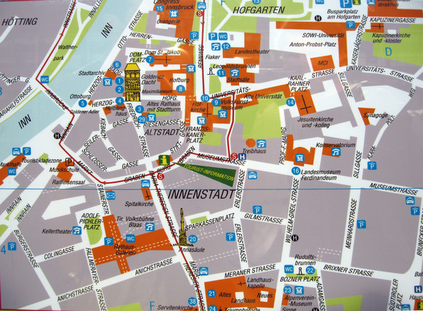 Innsbruck Tourist Map
