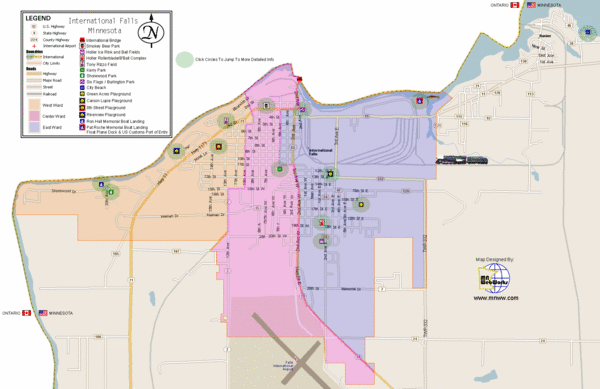 International Falls City Map