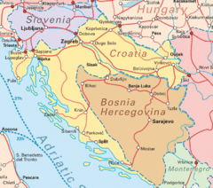 Interrail Routes for Croatia Map