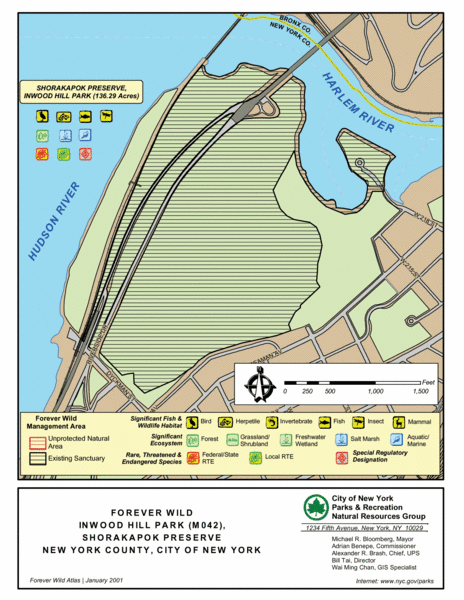 Inwood Hill Park Map