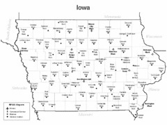 Iowa Airports Map Iowa Airports Map