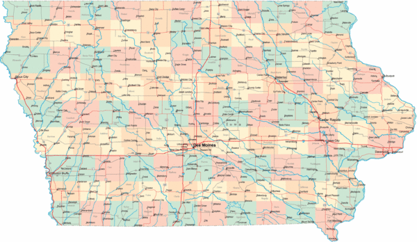 Iowa Road Map