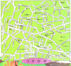 Ipoh City Perak Malaysia Tourist Map