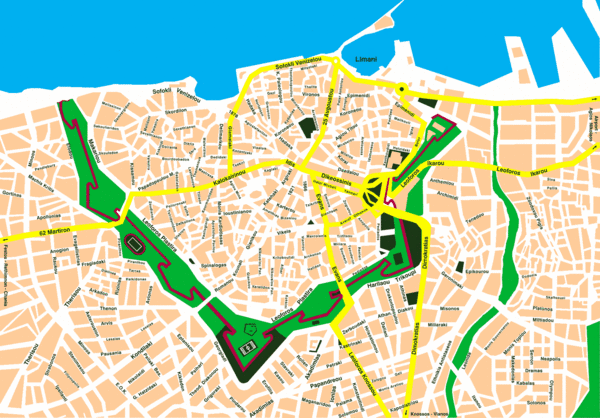 Irakleio Crete City Map