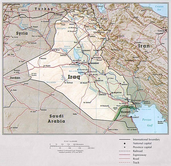 Iraq Country Map