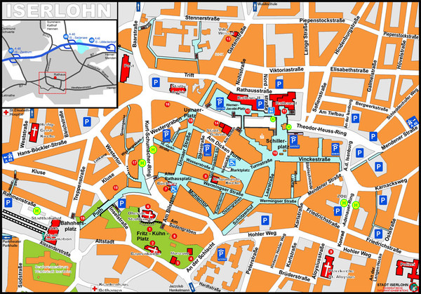 Iserlohn Map
