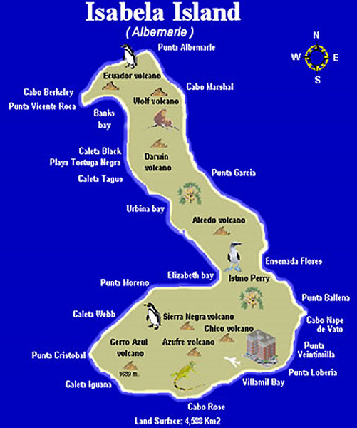 Isla Isabela Tourist Map