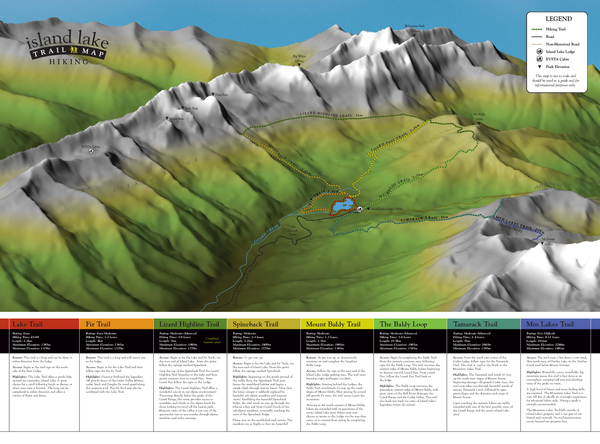 Island Lake Hiking Map