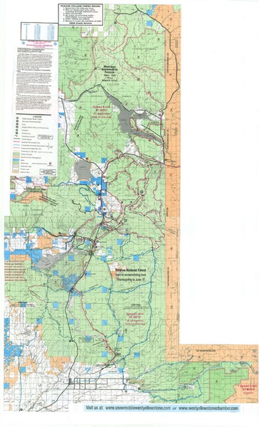 Island Park Idaho Area Snowmobile Map