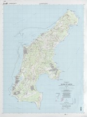 Island of Saipan Toopgraphic Map
