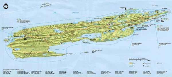 Isle Royale National Park Map