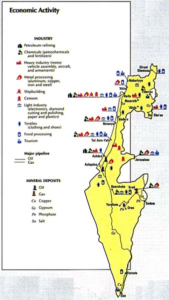 Israel Economic Activity Map
