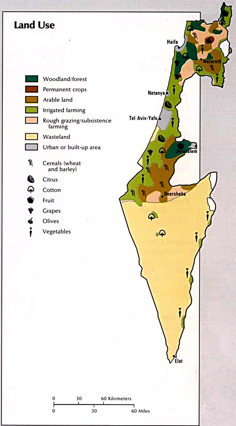 Israel Land Use Map Israel • mappery