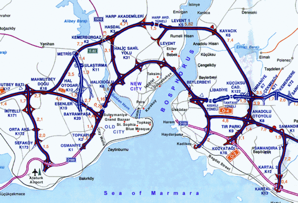 Istanbul Tourist Map