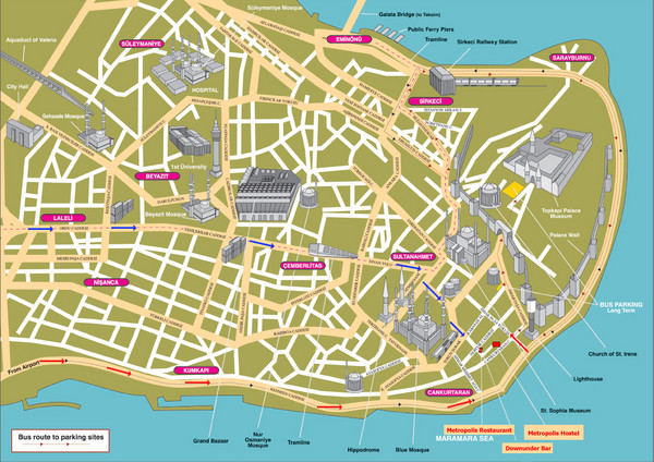 Istanbul Tourist Map