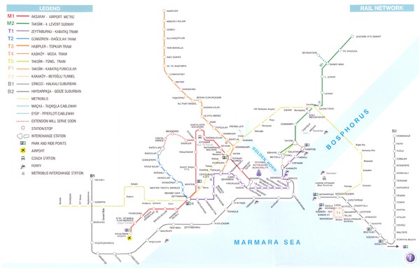Istanbul Transit Map