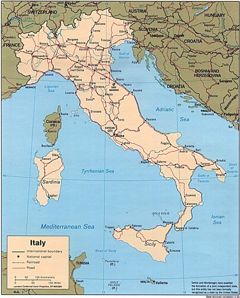 Italy Road Map