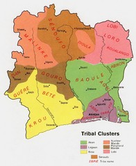 Ivory Coast Tribal Map