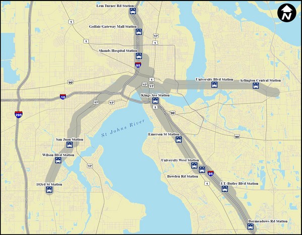 Jacksonville Bus Route Map