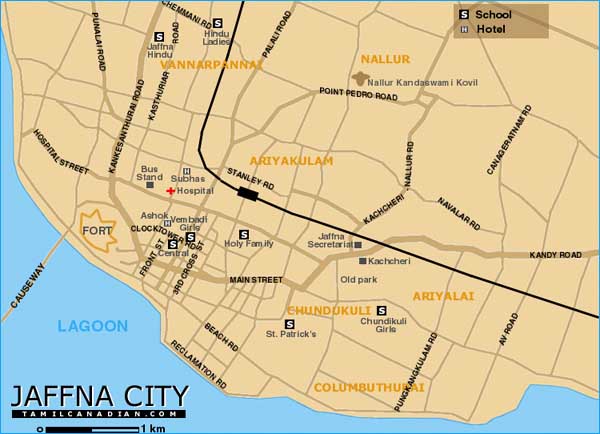 jaffna sri lanka map jaffna sri lanka map