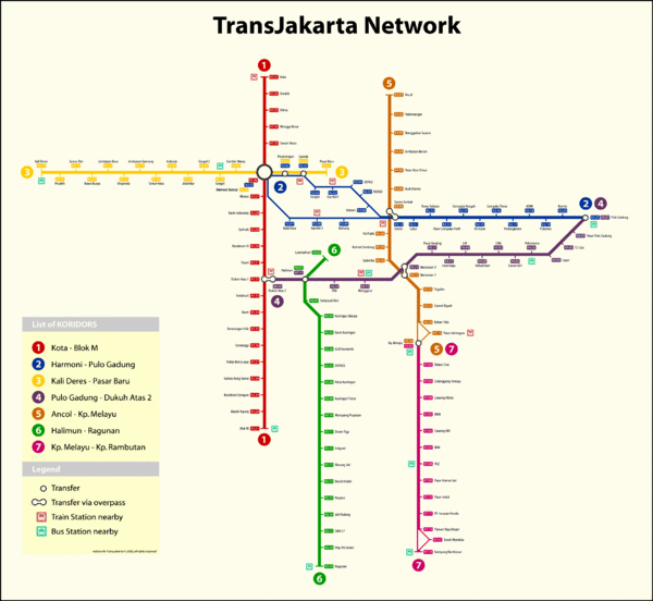 Jakarta Bus System Map