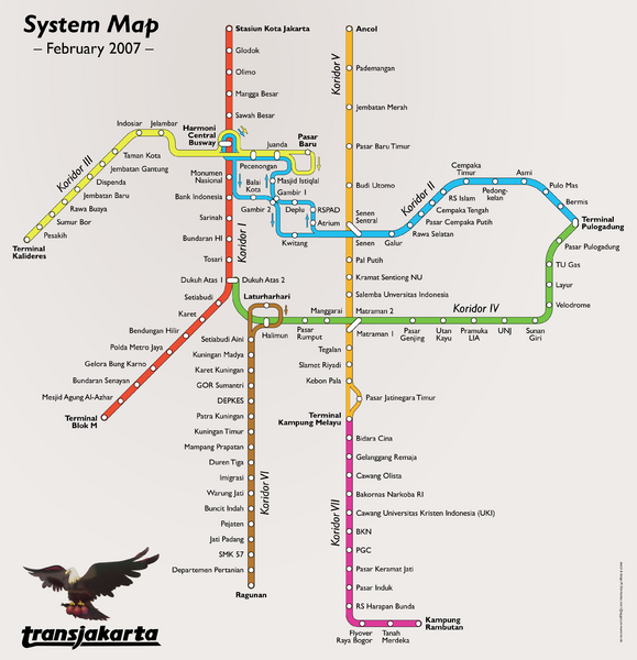 Jakarta Bus System Map