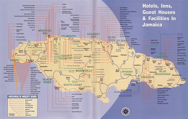 Jamaica Hotel Map