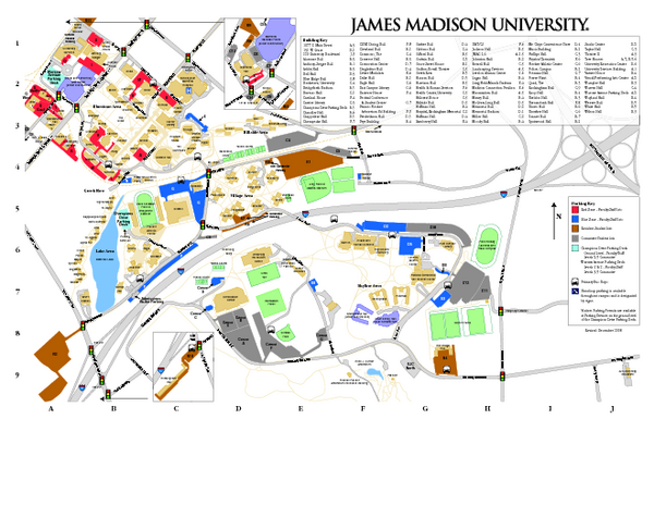 James Madison University Map