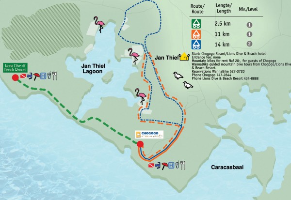 Jan Thiel Lagoon Mountain Biking Trail map