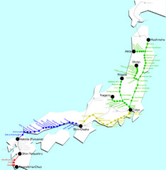 Japan Bullet Train Map