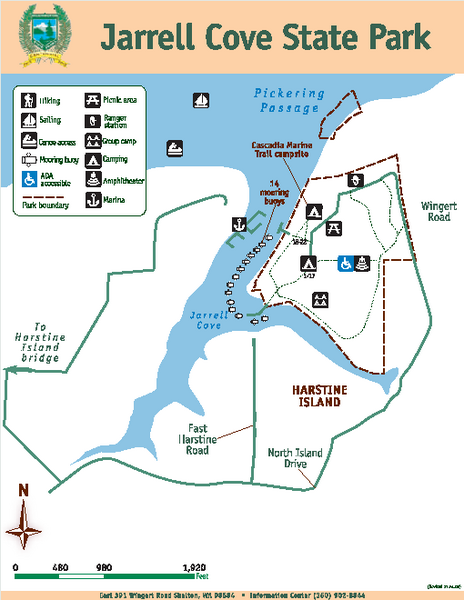 Jarrell Cove State Park Map