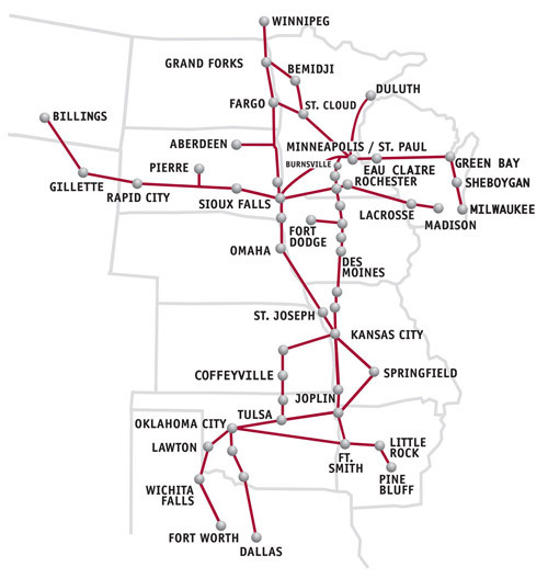 Bus Routes Jefferson Lines Route Map