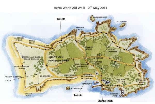 Jersey aid walk Map • mappery