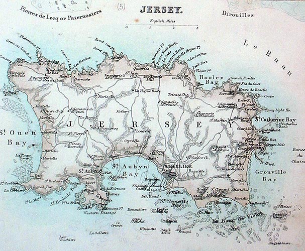 Jersey island Map • mappery